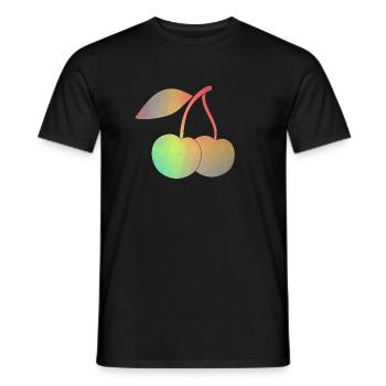 Cherry cherry fruits fruit fruit gift - Men's T-Shirt - black - Front - AI Model Male 178 light (178cm)
