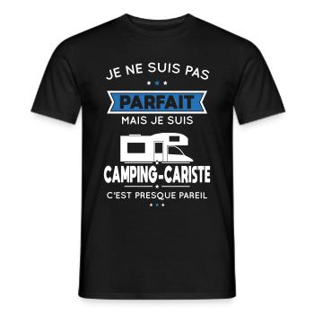 Je ne suis pas parfait mais suis camping-cariste - T-shirt homme - noir - Devant - AI Model Male 178 light (178cm)