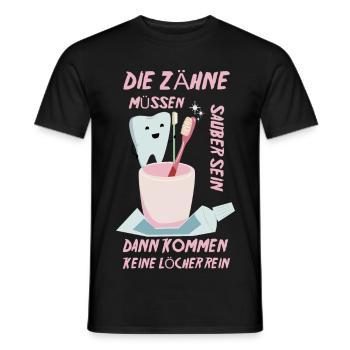 Pediatric dentist saying - Men's T-Shirt - black - Front - AI Model Male 178 light (178cm)