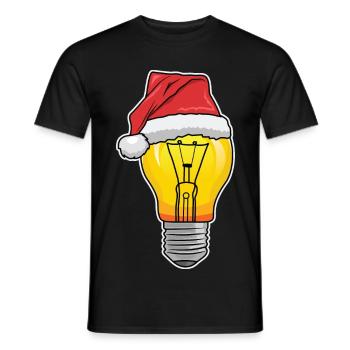 Electrician Christmas - Men's T-Shirt - black - Front - AI Model Male 178 light (178cm)