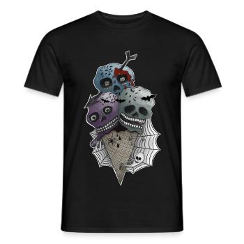 GothICECream Deluxe Eis - Men's T-Shirt - black - Front - AI Model Male 178 light (178cm)