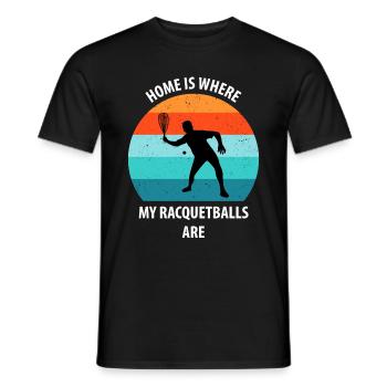 Racqueetball - T-shirt homme - noir - Devant - AI Model Male 178 light (178cm)