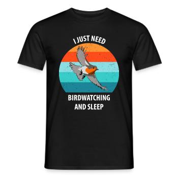 Bird Watching Bird Watching Birding Bird - Men's T-Shirt - black - Front - AI Model Male 178 light (178cm)