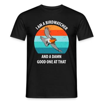 Bird Watching Bird Watching Birding Bird - Men's T-Shirt - black - Front - AI Model Male 178 light (178cm)