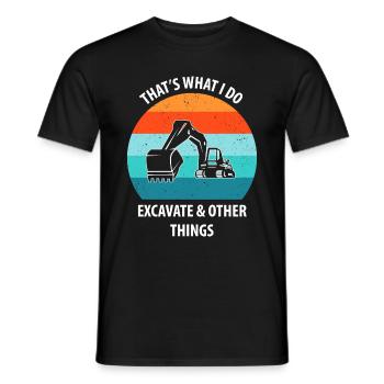 Excavator Excavator Driver Excavator Truck - Men's T-Shirt - black - Front - AI Model Male 178 light (178cm)