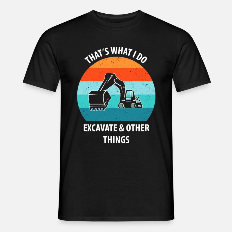 Bagger Baggerfahrer Baggerwagen - Männer T-Shirt - Schwarz