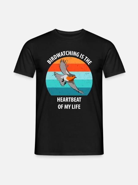 Vogelbeobachtung Vögel Beobachten Birding Vogel - Männer T-Shirt - Schwarz