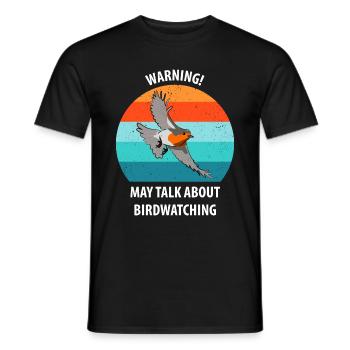 Observation des oiseaux Observation des oiseaux Observation des oiseaux - T-shirt homme - noir - Devant - AI Model Male 178 light (178cm)