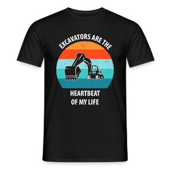 Excavator Excavator Driver Excavator Truck - Men's T-Shirt - black - Front - AI Model Male 178 light (178cm)