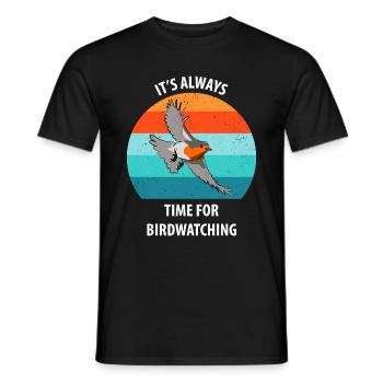 Bird Watching Bird Watching Birding Bird - Men's T-Shirt - black - Front - AI Model Male 178 light (178cm)