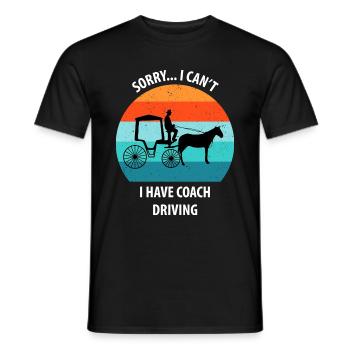 Coachman Carriage Horse-drawn carriage Carriage - Men's T-Shirt - black - Front - AI Model Male 178 light (178cm)
