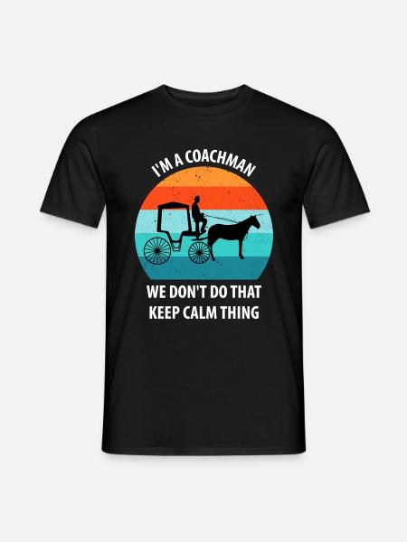 Calèche de cocher Calèche tirée par des chevaux Calèche - T-shirt homme - noir