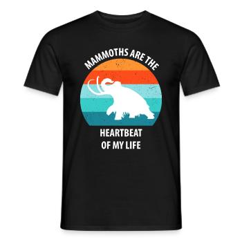 Drôle de mammouth de l’âge de pierre de l’âge de glace Design préhistorique - T-shirt homme - noir - Devant - AI Model Male 178 light (178cm)