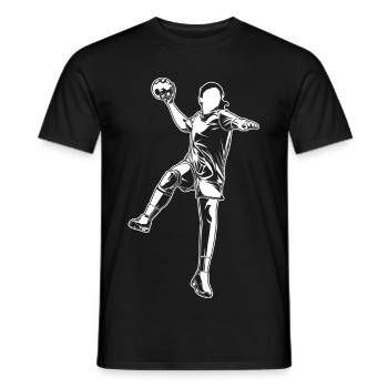 Joueuse de handball - T-shirt homme - noir - Devant - AI Model Male 178 light (178cm)