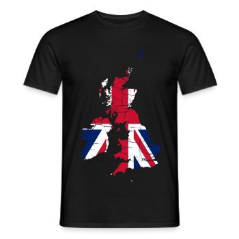 United Kingdom Flag Landscape England - Männer T-Shirt - Schwarz - Vorne - AI Model Male 178 light (178cm)