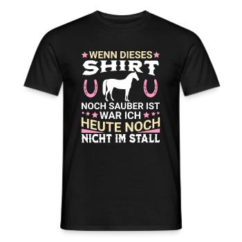 Noch Sauber? Stallfrei - Männer T-Shirt - Schwarz - Vorne - AI Model Male 178 light (178cm)