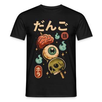 Dango d'horreur japonais - T-shirt homme - noir - Devant - AI Model Male 178 light (178cm)