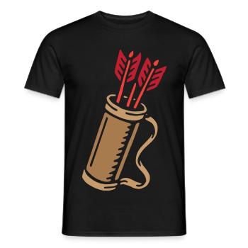 Bogenschießen Bogenschütze Pfeilköcher - Männer T-Shirt - Schwarz - Vorne - AI Model Male 178 light (178cm)