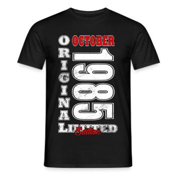40ème Anniversaire Millésime Octobre Cru 1985 - T-shirt homme - noir - Devant - AI Model Male 178 light (178cm)