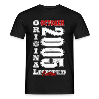 ANNIVERSAIRE 2005 OCTOBRE - T-shirt homme - noir - Devant - AI Model Male 178 light (178cm)