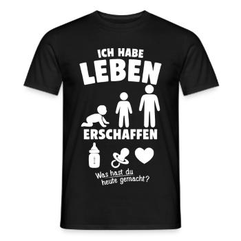 J’ai créé la vie. Qu’est-ce que t’as fait? - T-shirt homme - noir - Devant - AI Model Male 178 light (178cm)