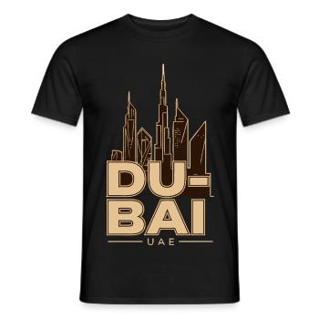Dubai Skyline UAE Burj Khalifa - Männer T-Shirt - Schwarz - Vorne - AI Model Male 178 light (178cm)