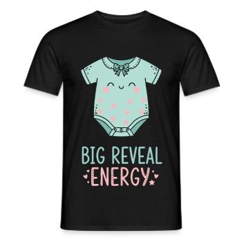 Gender Reveal Big Reveal Energy Pregnancy - Men's T-Shirt - black - Front - AI Model Male 178 light (178cm)