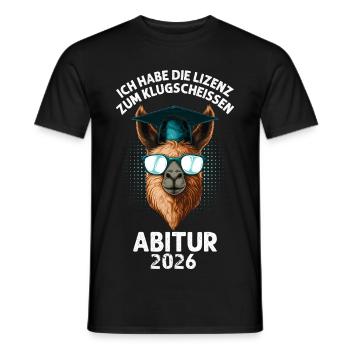 Lizenz zum Klugscheißen Abi - Männer T-Shirt - Schwarz - Vorne - AI Model Male 178 light (178cm)