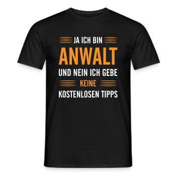 Ja ich bin Anwalt - Männer T-Shirt - Schwarz - Vorne - AI Model Male 178 light (178cm)