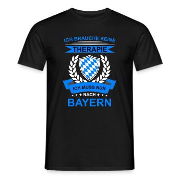 Bayern Flagge Bundesland Bayrisch Spruch Wappen - Männer T-Shirt - Schwarz - Vorne - AI Model Male 178 light (178cm)
