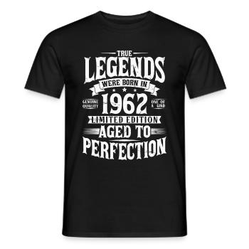 Année de naissance 1962 naissance Cadeau d’anniversaire - T-shirt homme - noir - Devant - AI Model Male 178 light (178cm)