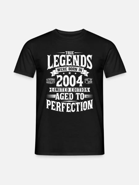 Year of birth 2004 born Birthday Gift - Men's T-Shirt - black