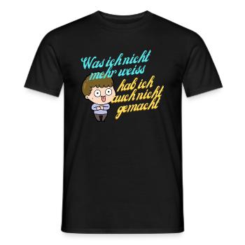 Was ich nicht mehr weiß hab ich auch nicht gemacht - Männer T-Shirt - Schwarz - Vorne - AI Model Male 178 light (178cm)