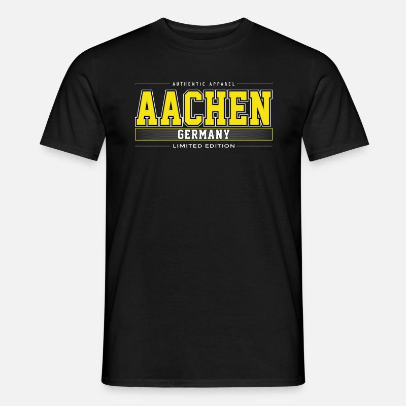 Aachen - Männer T-Shirt - Schwarz