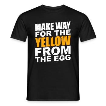 Le jaune de l’œuf - T-shirt homme - noir - Devant - AI Model Male 178 light (178cm)