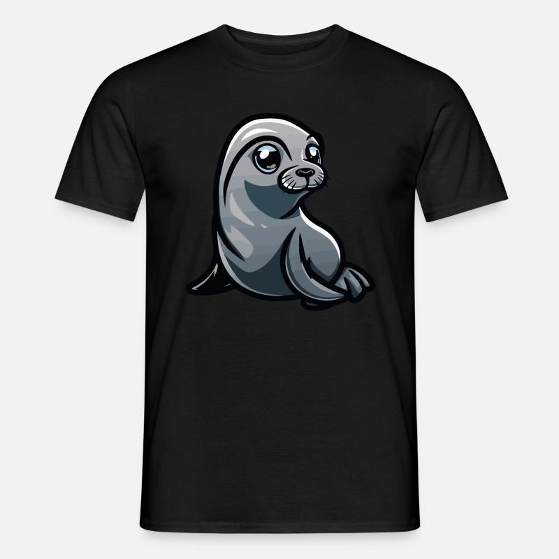 Robbe Tier Comic - Männer T-Shirt - undefined
