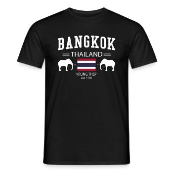 Bangkok - T-shirt homme - noir - Devant - AI Model Male 178 light (178cm)
