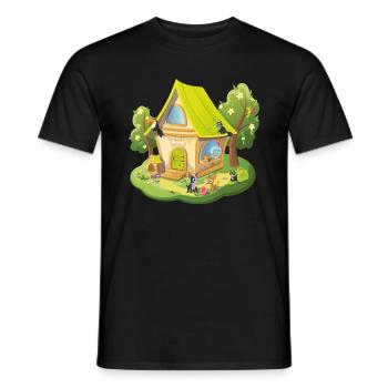 Fairytale House of Pets - Men's T-Shirt - black - Front - AI Model Male 178 light (178cm)