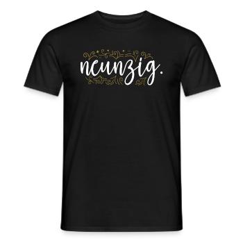 90. Geburtstag Frauen Verzierung Frau 90 Jahre - Männer T-Shirt - Schwarz - Vorne - AI Model Male 178 light (178cm)