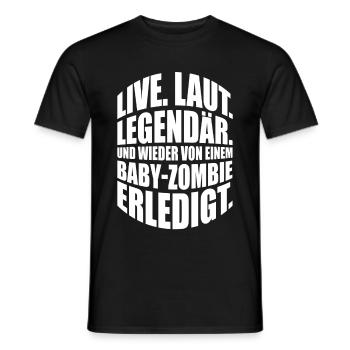 Zocker Geschenk und wieder von einem Baby-Zombie - Männer T-Shirt - Schwarz - Vorne - AI Model Male 178 light (178cm)