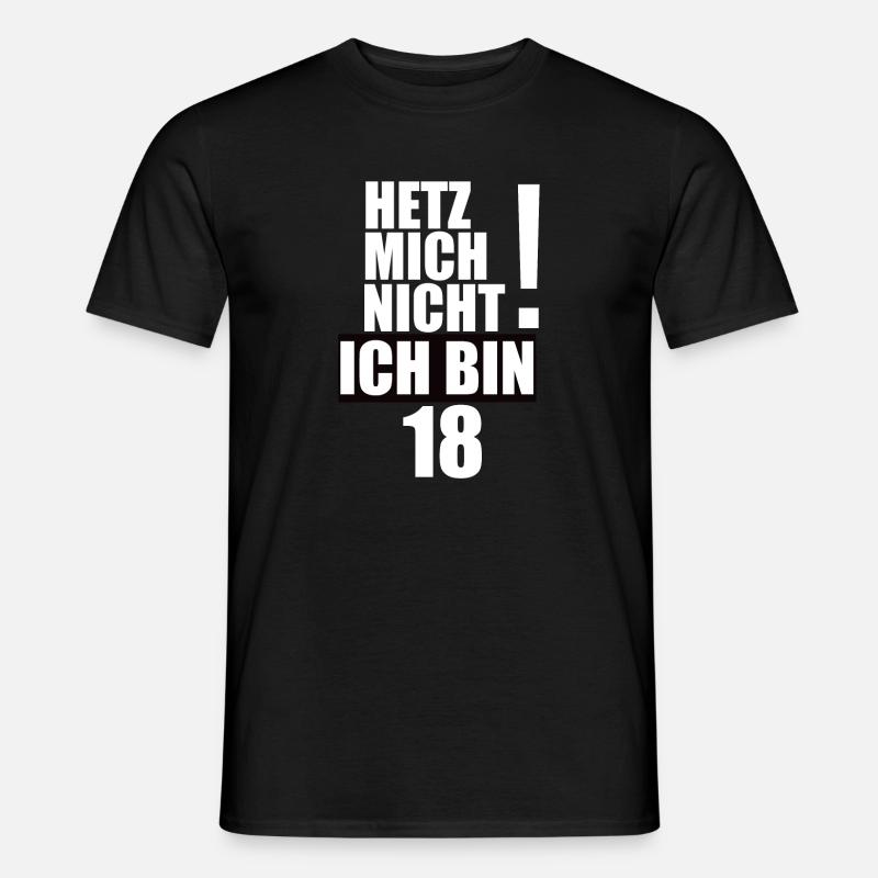18 Geburtstag Spruch - Männer T-Shirt - Schwarz