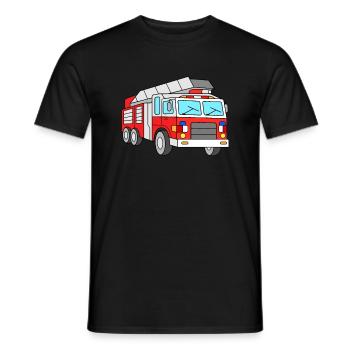 Fire truck fire engine vehicle - Men's T-Shirt - black - Front - AI Model Male 178 light (178cm)