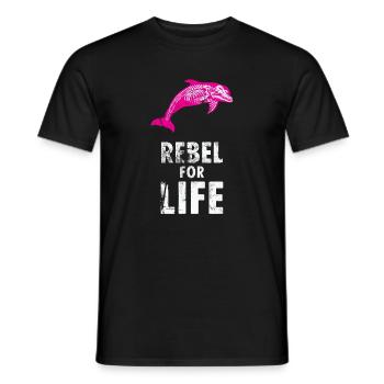 extinction rebellion just rebel - Männer T-Shirt - Schwarz - Vorne - AI Model Male 178 light (178cm)