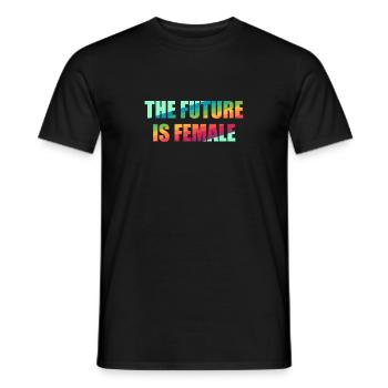 The Future is Female - Men's T-Shirt - black - Front - AI Model Male 178 light (178cm)