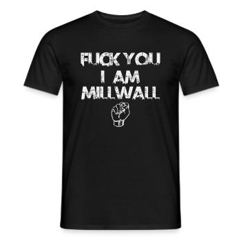 FUCK YOU JE SUIS MILLWALL - T-shirt homme - noir - Devant - AI Model Male 178 light (178cm)
