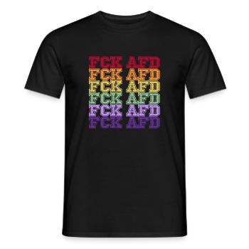 Contre les nazis - FCK AFD - Contre la droite - T-shirt homme - noir - Devant - AI Model Male 178 light (178cm)