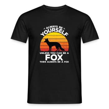 You can be a fox - Männer T-Shirt - Schwarz - Vorne - AI Model Male 178 light (178cm)