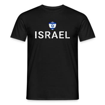 Israel - Men's T-Shirt - black - Front - AI Model Male 178 light (178cm)