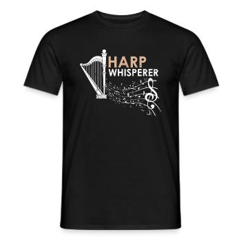 Harp design for harpist and harp player - Men's T-Shirt - black - Front - AI Model Male 178 light (178cm)