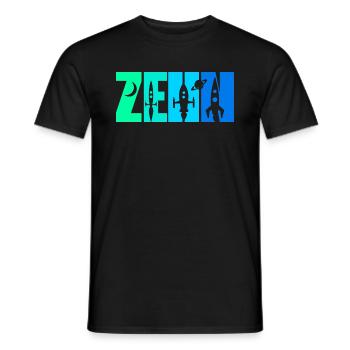 10. Geburtstag Junge 10 Jahre Rakete Raumschiff - Männer T-Shirt - Schwarz - Vorne - AI Model Male 178 light (178cm)